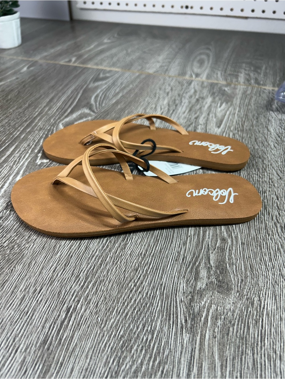 Volcom Women’s Tan Flip Flop Sandals - Casual Strappy Thong